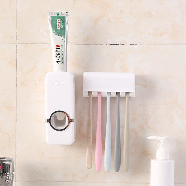 Brushes Holder + Toothpaste Dispenser