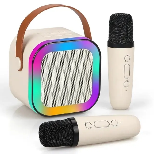 Speaker Karaoke K12 2 Mic បាសច្រៀងខារ៉ាអូខេ K12 បាន មានម៉ៃក្រូហ្វូន2ដើម