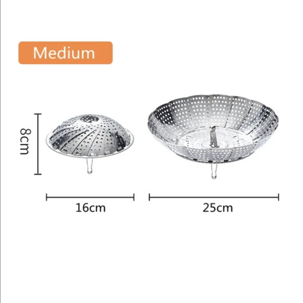 Stainless Steel Folding Food Steamer Basket 