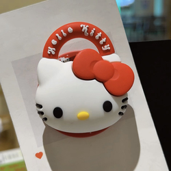 Kitty Silicone Back Phone Holder/Red