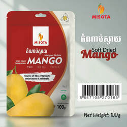 Misota / តំណាប់ស្វាយ-Soft Dried Mango-bag 100g