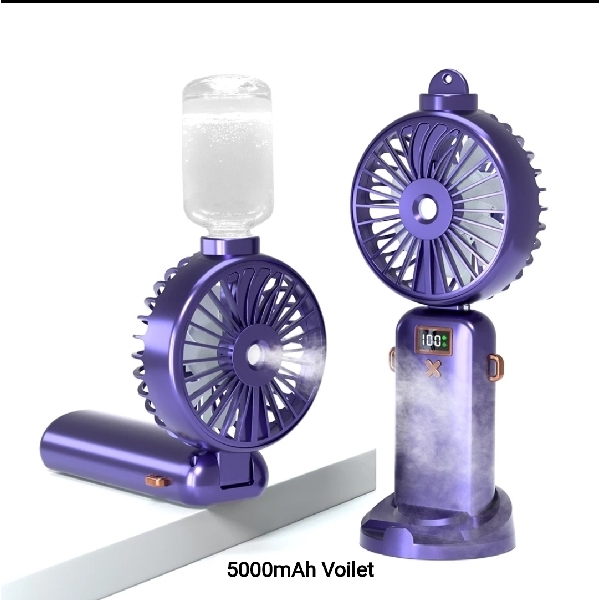 កង្ហារចំហាយទឹក មានល្បឿន5កម្រិត កំលាំងថ្ម5000mAh