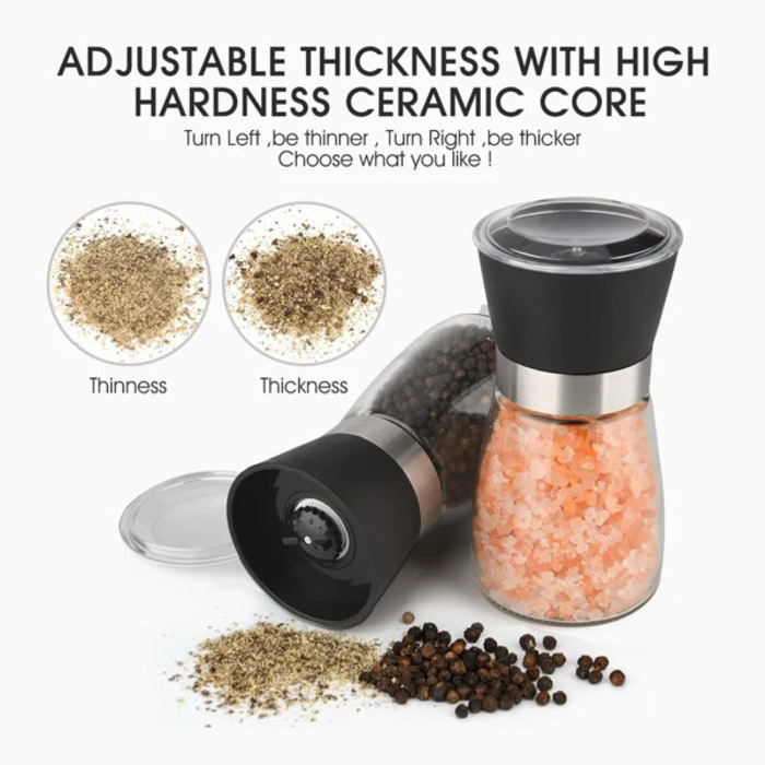 Pepper Grinder Glass Seasoning Bottle 