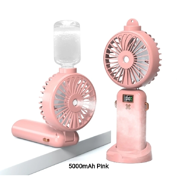 កង្ហារចំហាយទឹក មានល្បឿន5កម្រិត កំលាំងថ្ម5000mAh