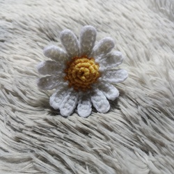 Handmade Crochet Daisy Hair Tie