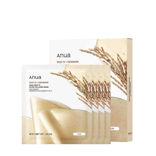 Anua Rice 70+Ceramide Glow Collagen Mask