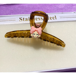 Brown Mini Flower Hair Clipper