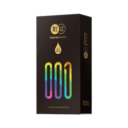 MERO 001 Rainbow Black Condom - 10PCS