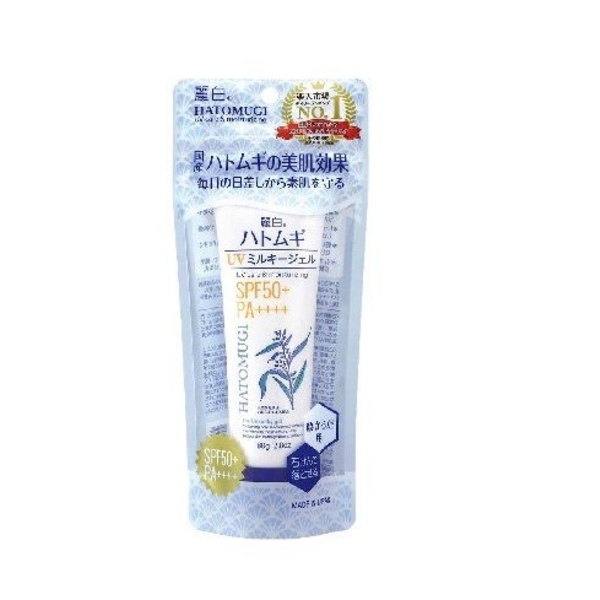 HATOMUGI The UV Milky Gel (UV Care & Moisturizing) SPF50+ PA++++  80ml