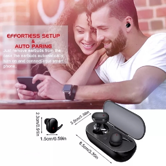 Y30 TWS Wireless Earphones BLK