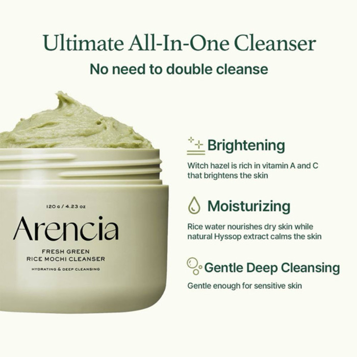 [Arencia]FRESH GREEN RICE MOCHI CLEANSER 
