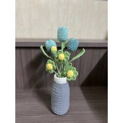  3 Tulips, 3 Puff (ថូដបថ្ម) ផ្កាជាថូ ទូលីបនិងផ្កាប៉ោង