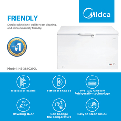 ទូក្លាសេ Midea Non-Inverter 290L HS-384C