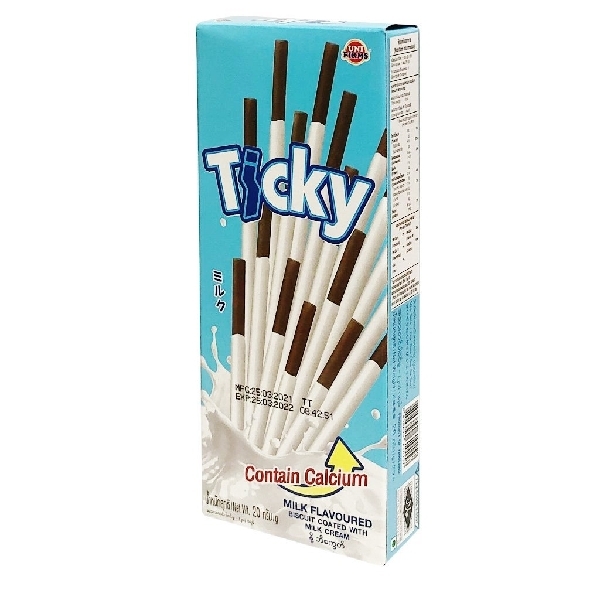 TICKY Biscuit Coated Milk Cream 20g