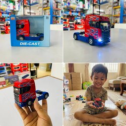 Car Alloy Tranforsmer head Car Truck only Blue
