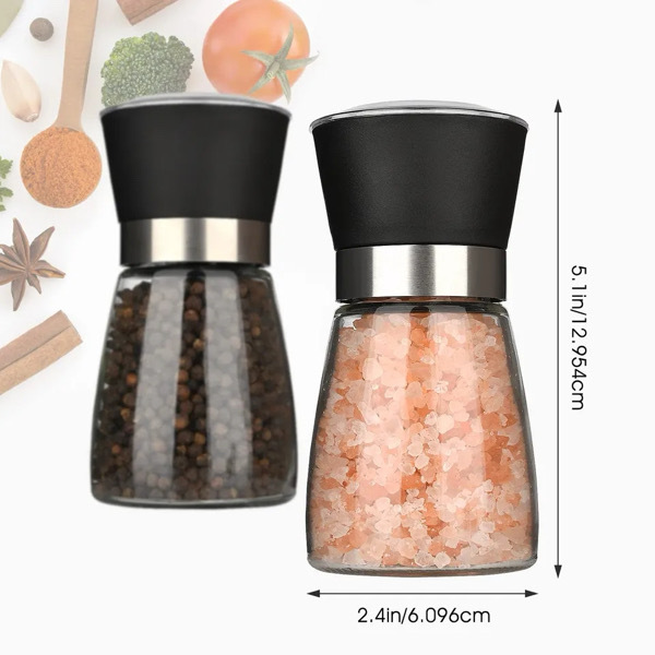 Pepper Grinder Glass Seasoning Bottle 