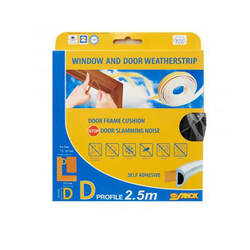 D-PROFILE BLACK 12X10MM (2.5M) S&L SL-106
