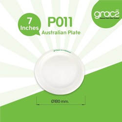P011CL Classic Compostable Australian Plate 7 inch x 50pcs