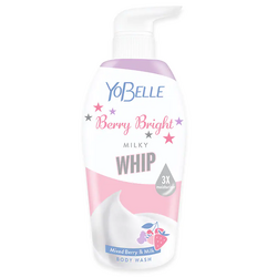YOBELLE Berry Bright Milky Whip Body Wash - Mixed Berry & Milk 400ml
