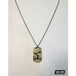 Metal Sport Dog Tag Necklace 