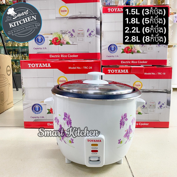 ឆ្នាំងបាយគ្របដាច់ Toyama TRC-15 1.5L(3កំប៉ុង)