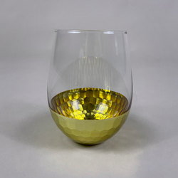 Stemless Wine Glass w/Golden Scale 650ml