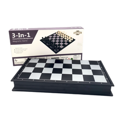 Chess Set 3in1 Plastic 36cm Magnet Board