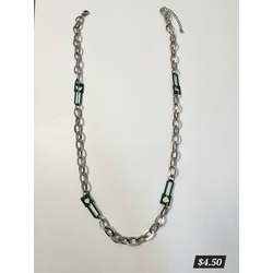 Green key Line  Chain Necklace