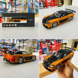 Car alloy Mazda RX7 scale 1:24 Orange 
