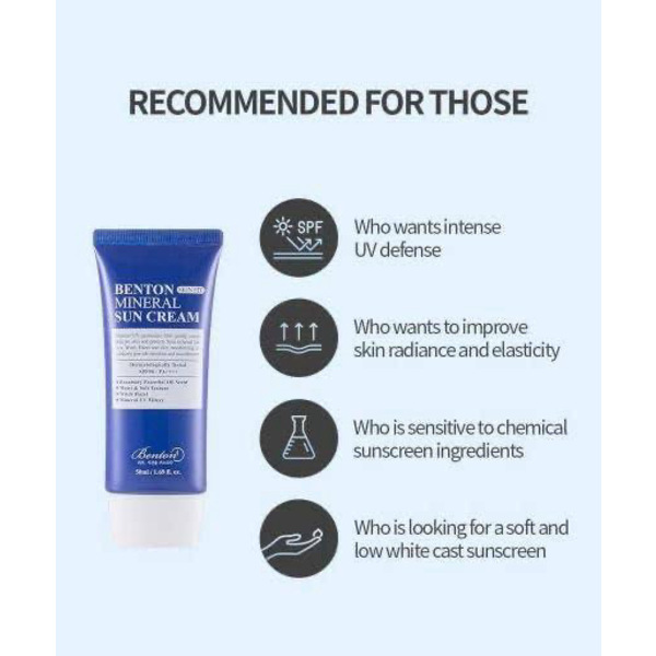 [BENTON]SKIN FIT MINERAL SUN CREAM SPF 50+ PA++++
