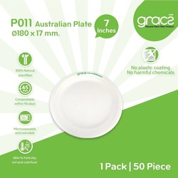 P011CL Classic Compostable Australian Plate 7 inch x 50pcs