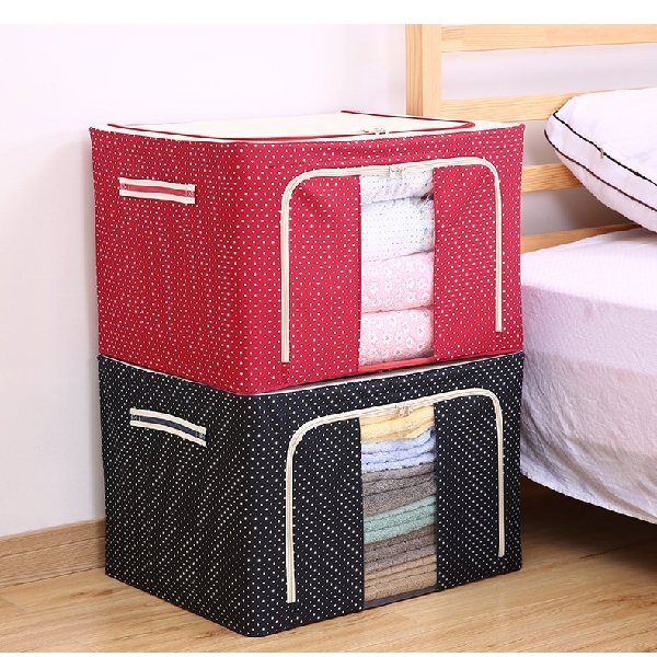 Clothing Organizer Storage Bag with Steel Frame