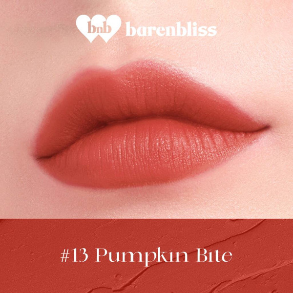 barenbliss cherry makes cheerful lip velvet #13 pumpkin bite