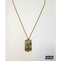 Metal Sport Dog Tag Necklace 