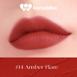 barenbliss cherry makes cheerful lip velvet #14 amber flare