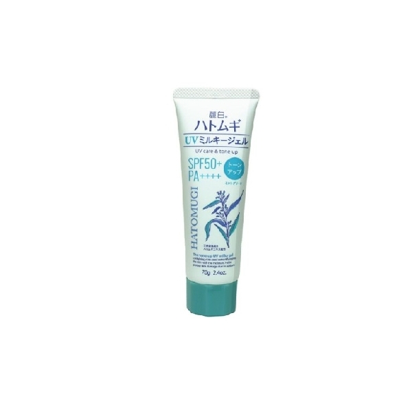 Hatomugi UV Care & Tone Up UV Milky Gel SPF50+ Mint Green