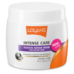 LOLANE Intense Care Keratin Repair Mask Rejuvena Hair Damaged From Coloring 200g