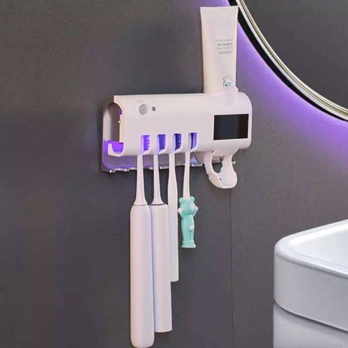 UV Toothbrush Holder Toothpaste Dispenser 