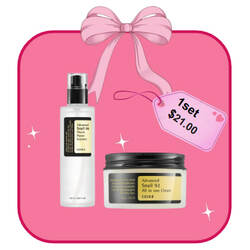 🔥Bundle includes : COSRX Advanced Snail 92 All In One Essence + COSRX's Advanced Snail 92 All in One Cream