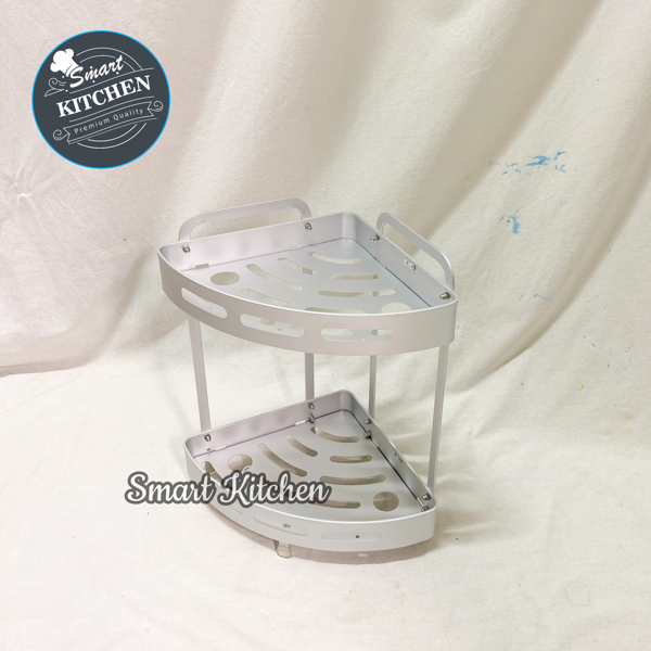 Aluminum Soap Corner Rack 2 Layers 