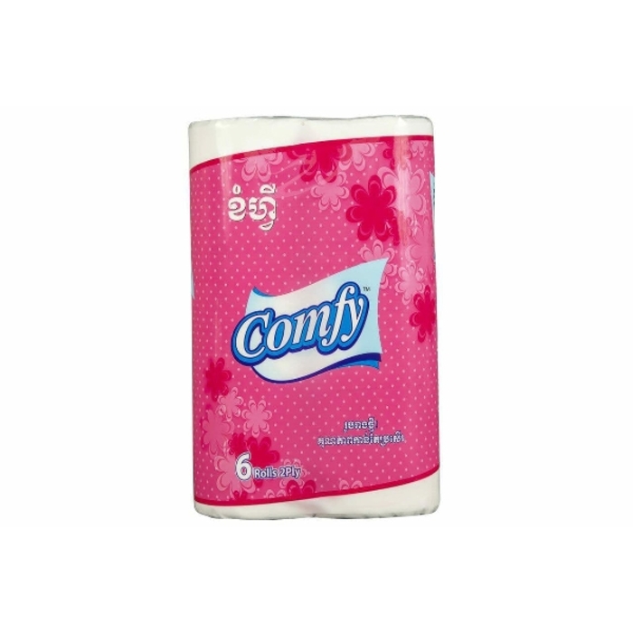 Comfy Toilet Paper Standard Pink (2Ply-6Rolls)