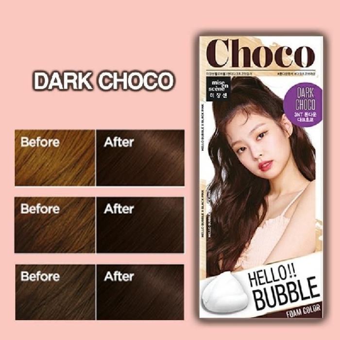 ថ្នាំកក់ពណ៌ MISE EN SCENE Hello Bubble Dark Choco