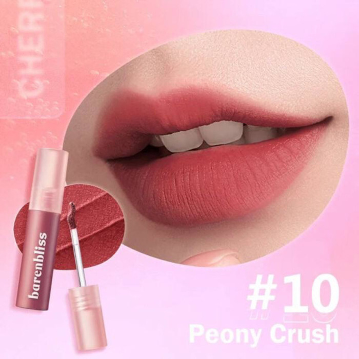 barenbliss cherry makes cheerful lip velvet #10 peony crust 