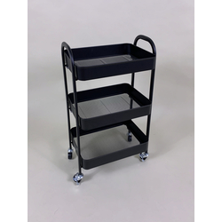 Kitchen/Bathroom Metal Trolley - Black 