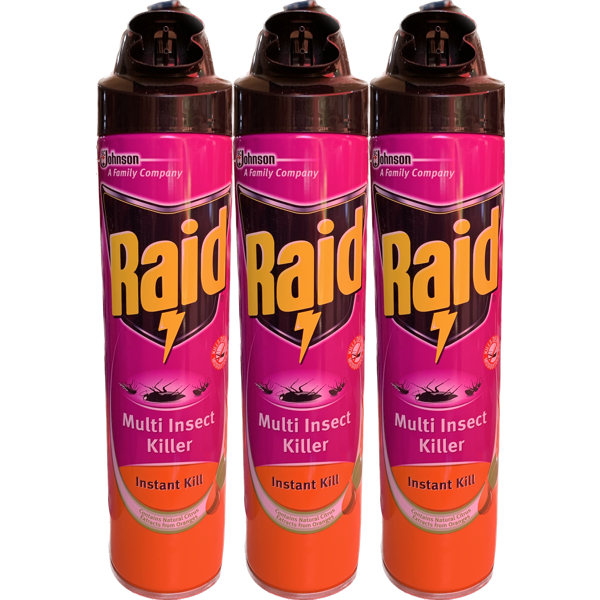 Raid Multi Insect Killer 600ml - 3 Bottles