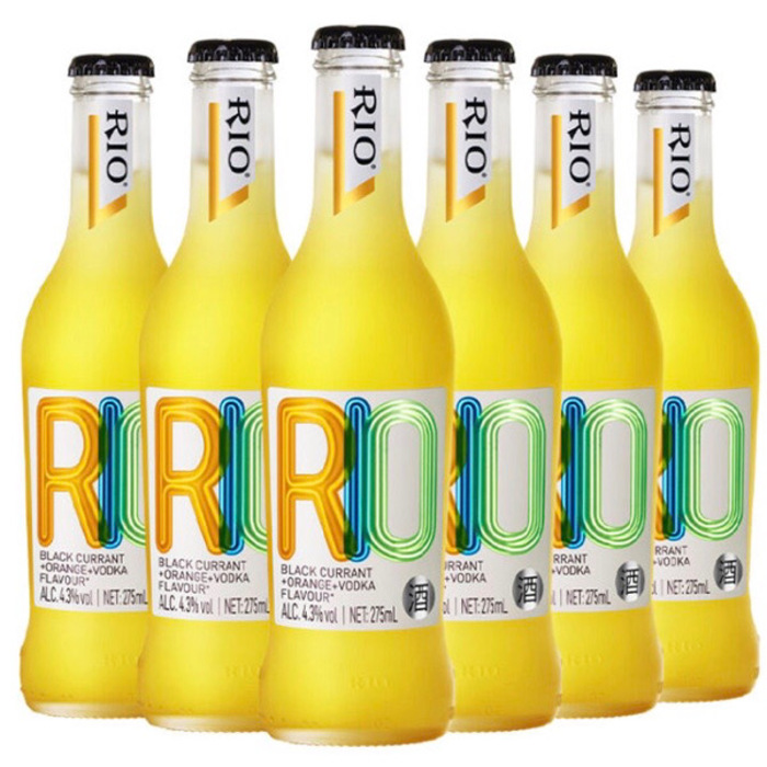 RIO BLACKCURRENT ORANGE VODKA FLAVORED COCKTAIL-275ml*24bottles