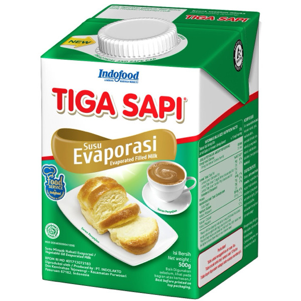 Tiga Sapi Evaporated Filled Milk 500g - 12pcs
