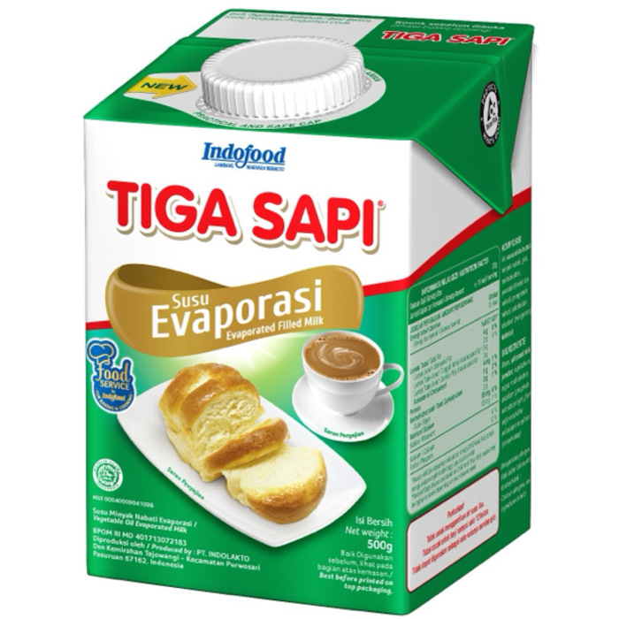 Tiga Sapi Evaporated Filled Milk 500g - 12pcs