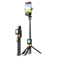 ដងថតឆ្លាតវ៉ៃមានអេក្រង់ចុចថត Bluetooth Wireless Selfie Stick 