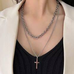 Layer Cross Pendant Necklace